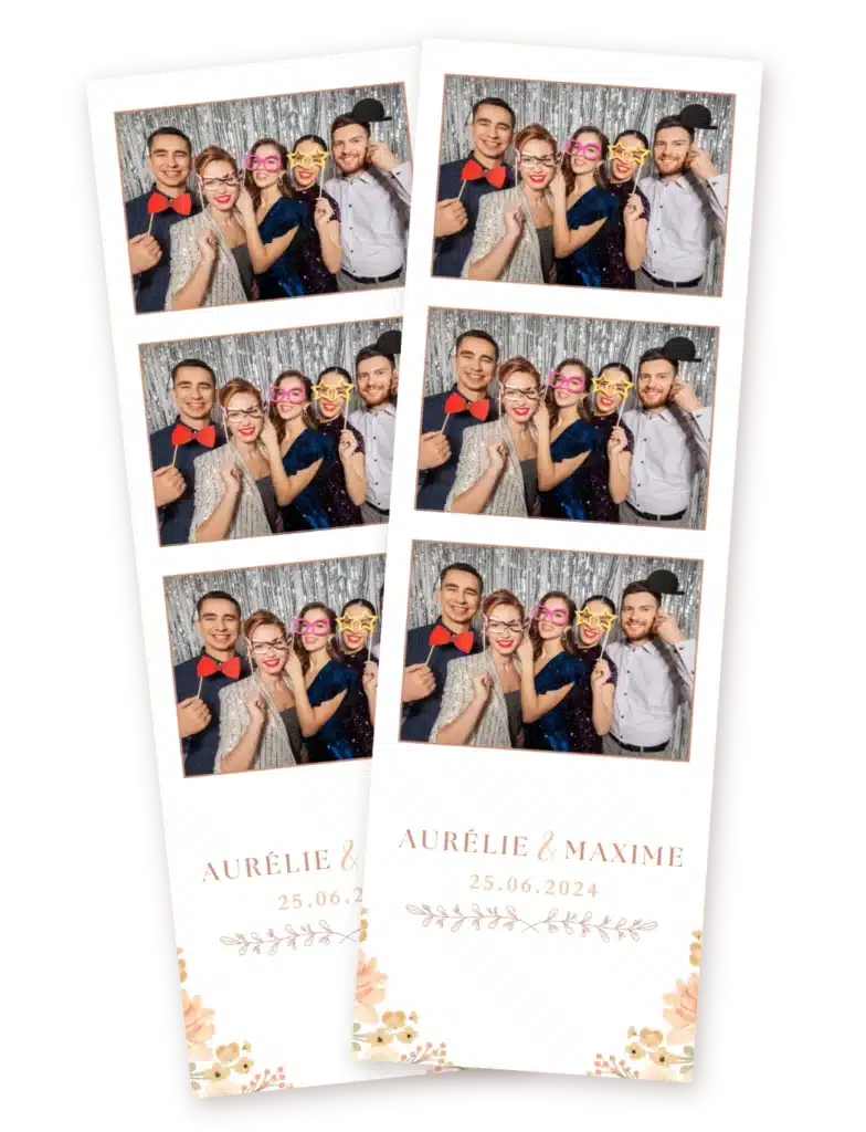 Deux bandelettes photo 2x6 personnalisées – Moody Photobooth